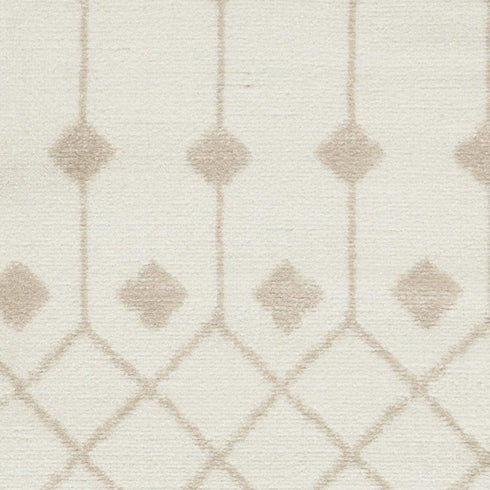 8' Beige And Ivory Moroccan Runner Rug