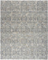 5' X 8' Charcoal Brown And Ivory Floral Distressed Area Rug With Fringe