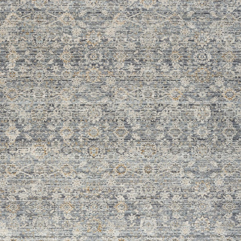 5' X 8' Charcoal Brown And Ivory Floral Distressed Area Rug With Fringe