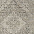 5' X 8' Ivory Black And Taupe Medallion Distressed Area Rug With Fringe
