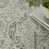 5' X 8' Ivory And Gray Medallion Distressed Area Rug With Fringe