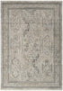 5' X 8' Ivory And Gray Medallion Distressed Area Rug With Fringe