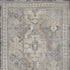 8' X 10' Ivory And Charcoal Medallion Distressed Area Rug With Fringe
