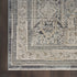 8' X 10' Ivory And Charcoal Medallion Distressed Area Rug With Fringe