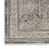 8' X 10' Ivory And Charcoal Medallion Distressed Area Rug With Fringe
