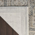 8' X 10' Ivory And Charcoal Medallion Distressed Area Rug With Fringe