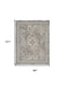 8' X 10' Ivory And Charcoal Medallion Distressed Area Rug With Fringe