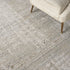 8' X 10' Ivory Brown And Gray Geometric Distressed Area Rug With Fringe