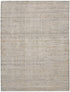 8' X 10' Ivory Brown And Gray Geometric Distressed Area Rug With Fringe