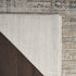 8' X 10' Ivory Brown And Gray Geometric Distressed Area Rug With Fringe
