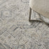 8' X 10' Ivory And Gray Oriental Distressed Area Rug With Fringe