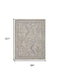 8' X 10' Ivory And Gray Oriental Distressed Area Rug With Fringe