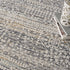 8' Ivory And Slate Gray Oriental Distressed Round Rug With Fringe