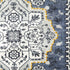26" X 49" Blue And White Flower Floral Cotton Macrame Hanging Tapestry
