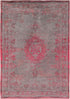 9' X 13' Gray and Pink Medallion Non Skid Area Rug