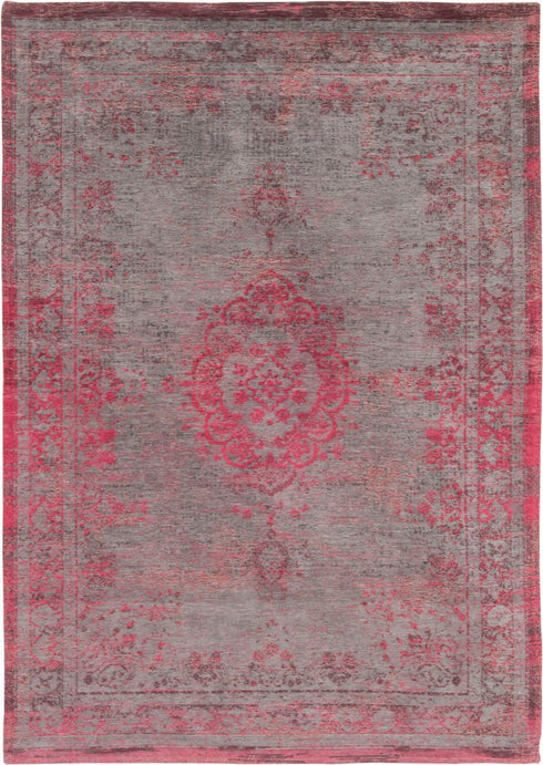 9' X 13' Gray and Pink Medallion Non Skid Area Rug