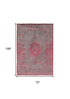 9' X 13' Gray and Pink Medallion Non Skid Area Rug