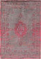 9' X 13' Gray and Pink Medallion Non Skid Area Rug
