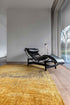 5' Yellow And Brown Chevron ,Washable, Round Rug