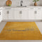 5' Yellow And Brown Chevron ,Washable, Round Rug