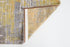 8' Gray and Yellow Round Abstract Non Skid Area Rug