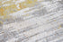 8' Gray and Yellow Round Abstract Non Skid Area Rug