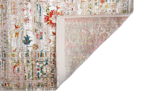 7' X 9' White Oriental Non Skid Area Rug