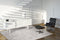 9' X 13' Gray and White Chevron Non Skid Area Rug