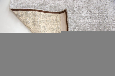 9' X 13' Gray and White Chevron Non Skid Area Rug