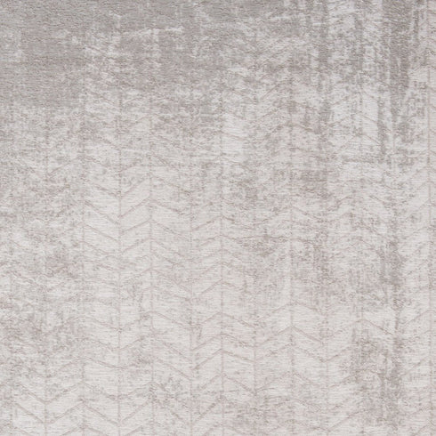 9' X 13' Gray and White Chevron Non Skid Area Rug