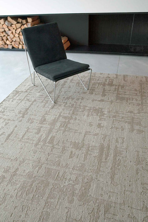 6' X 8' Gray And Beige Abstract Washable Area Rug
