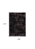 9' X 13' Black And Gray Abstract Washable Area Rug