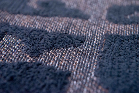 9' X 13' Black And Gray Abstract Washable Area Rug