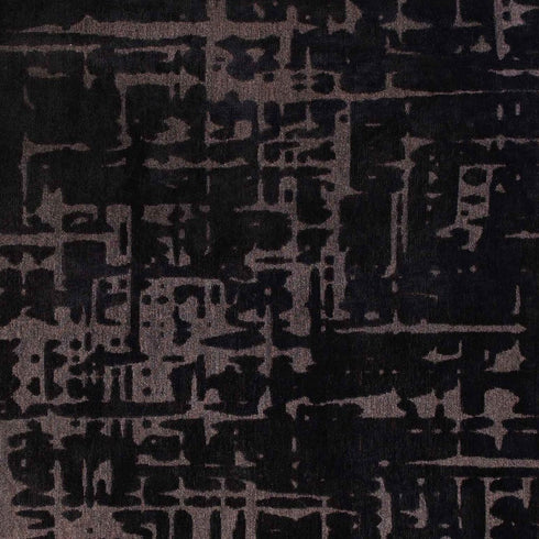 9' X 13' Black And Gray Abstract Washable Area Rug