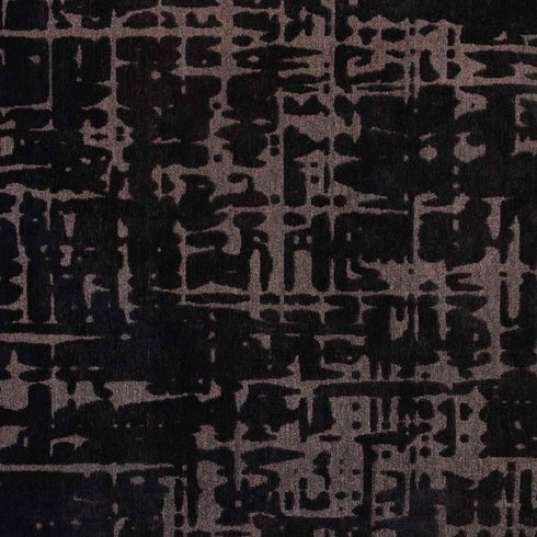 9' X 13' Black And Gray Abstract Washable Area Rug