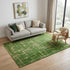 8' X 11' Green Abstract Non Skid Area Rug