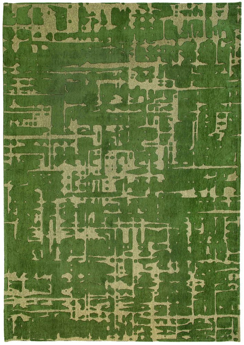8' X 11' Green Abstract Non Skid Area Rug