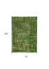 8' X 11' Green Abstract Non Skid Area Rug