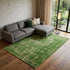 8' X 11' Green Abstract Non Skid Area Rug