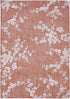 6' X 8' Red And White Oriental Washable Area Rug