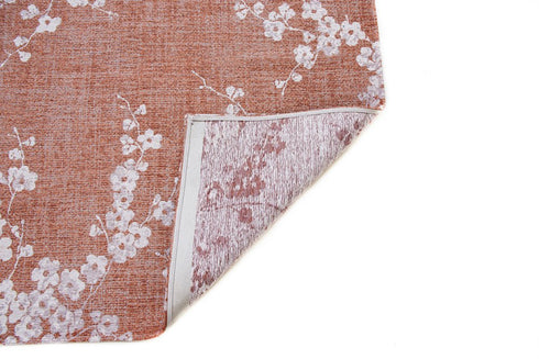 6' X 8' Red And White Oriental Washable Area Rug
