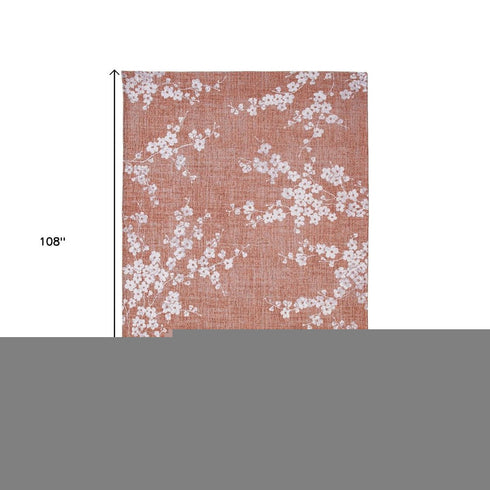 6' X 8' Red And White Oriental Washable Area Rug
