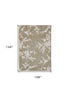 9' X 13' Green And White Oriental Washable Area Rug