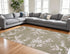 9' X 13' Green And White Oriental Washable Area Rug