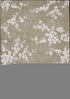 8' Green And White Oriental Washable Round Rug