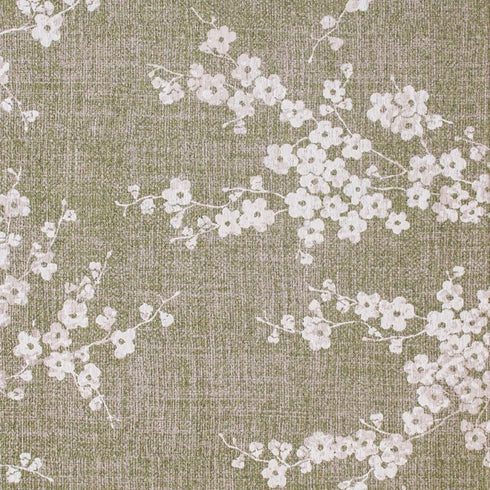 8' Green And White Oriental Washable Round Rug