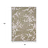 8' Green And White Oriental Washable Round Rug