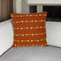 18" Terra Cotta Striped Cotton Throw Pillow With Texture