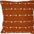 18" Terra Cotta Striped Cotton Throw Pillow With Texture