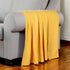 King Gold Cotton Basketweave Geometric Blanket